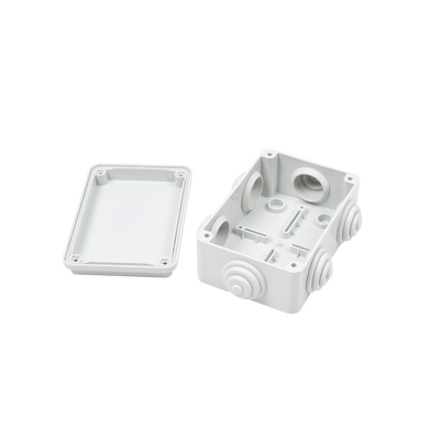 Caja de derivación de PVC Auto-extinguible con 6 entradas, tapa atornillada, 120 x 80 x 50 mm (4.74 x 3.15 x 1.97 in), Para Exterior (IP55) - Image 4