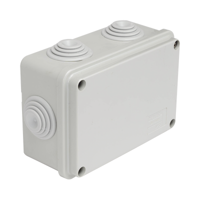 Caja de derivación de PVC Auto-extinguible con 6 entradas, tapa atornillada, 120 x 80 x 50 mm (4.74 x 3.15 x 1.97 in), Para Exterior (IP55) - Image 2