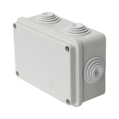 Caja de derivación de PVC Auto-extinguible con 6 entradas, tapa atornillada, 120 x 80 x 50 mm (4.74 x 3.15 x 1.97 in), Para Exterior (IP55) - Image 3