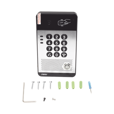 Vídeo Portero IP con 2 líneas SIP, cámara HD, relevador integrado, teclado numérico y lectora de tarjetas RFID para control de acceso, PoE para Exterior - Image 6