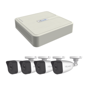 Kit IP 4 Megapixel / NVR de 4 Canales con 4 Puertos PoE / 4 Cámaras IP con Micrófono Integrado / Bala para Exterior