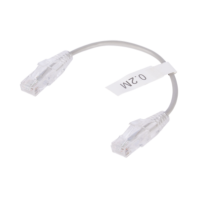 Cable de Parcheo Slim UTP Cat6 - 20 cm Gris Diámetro Reducido (28 AWG) - Image 2