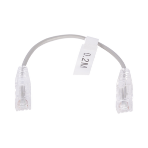 Cable de Parcheo Slim UTP Cat6 - 20 cm Gris Diámetro Reducido (28 AWG)