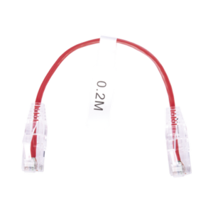 Cable de Parcheo Slim UTP Cat6 - 20 cm Rojo Diámetro Reducido (28 AWG)