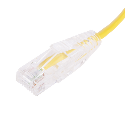 Cable de Parcheo Slim UTP Cat6 - 20 cm Amarillo Diámetro Reducido (28 AWG) - Image 3
