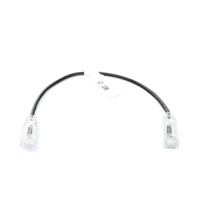 Cable de Parcheo Slim UTP Cat6 - 30 cm Negro Diámetro Reducido (28 AWG) - Image 2