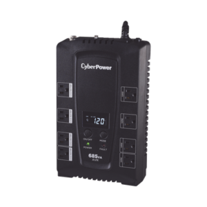 UPS de 685 VA/390 W, Topología Línea Interactiva, Entrada 120 Vca NEMA 5-15P, Tipo Gabinete Compacto, Con 8 Tomas NEMA 5-15R