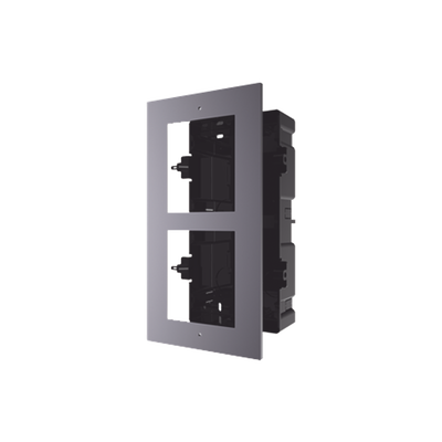 Base de 2 Espacios para EMPOTRAR Módulos de Videoporteros Hikvision