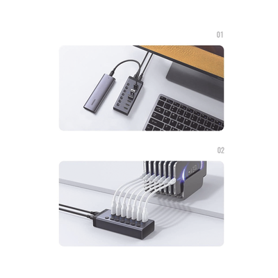 HUB de 1 Puerto USB3.0 a 7 Puertos USB3.0, Velocidad de transferencia hasta 5Gbps - Image 3