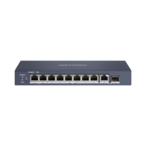 Switch PoE+ / No Administrable / 7 Puertos 1000 Mbps 802.3 af/at (30 W) / 2 Puertos 1000 Mbps Hi-PoE (90 W) / 1 Puertos 1000 Mbps Uplink / 1 Puerto SFP / Modo Extendido hasta 300 Metros / 110 Watts
