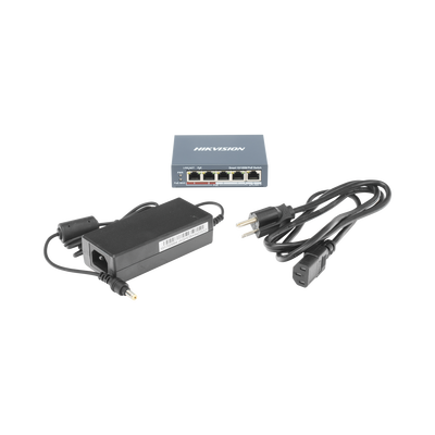 Switch Monitoreable PoE+ / 4 puertos 10/100 Mbps PoE+ / 1 puerto RJ45 Uplink / PoE Hasta 250 Metros / 60 W / Conexión Remota desde Hik-ProConnect - Image 6