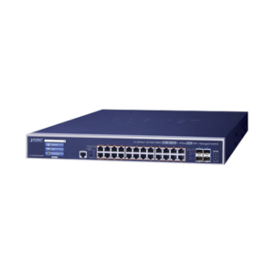 Switch Administrable Capa 2+, 24 Puertos Gigabit 802.3bt, Hasta 600 W, 4 Puertos 10 G SFP+, Con Pantalla Táctil para Configuración Básica