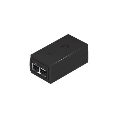 Adaptador PoE Ubiquiti de 24 VDC, 0.5 A con puerto Gigabit, compatible con airGateway