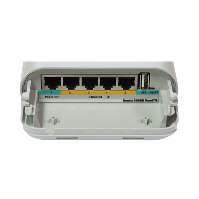 (OmniTIK 5 PoE) Punto de Acceso Omnidireccional en 5GHz 802.11 a/n, Antenas integradas de 7.5 dBi , Incluye 5 Puertos Fast Ethernet, 4 Puertos con Salida PoE - Image 2