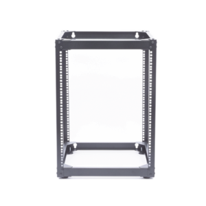 Rack Abierto de 4 Postes Instalación Pared o Piso de 14 Unidades, ¡Ideal para Equipo de Audio!