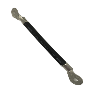Cable para Baterías, 0.2m, Negro, Calibre 2 AWG con Terminales de Ojo en Ambos Extremos