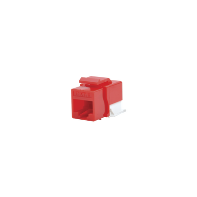 Módulo Jack Cat6 sin Herramienta (toolless) keystone para faceplate - Color Rojo