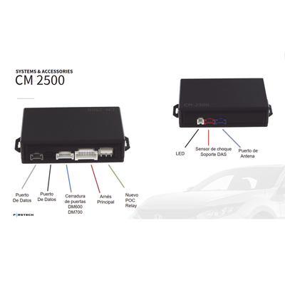 Alarma Vehicular Profesional de 1 vía con modulo CM2500 compatible con GPS X1-MAX LTE para App - Image 3