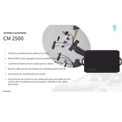 Alarma Vehicular Profesional de 1 vía con modulo CM2500 compatible con GPS X1-MAX LTE para App - Image 4