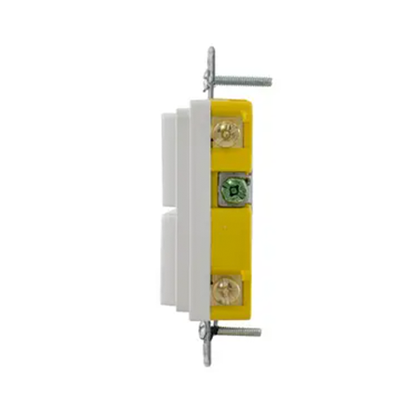 Interruptor Residencial 15 A 120-277 V, con 2 Bases Unipolares, Cableado lateral, Color Blanco. - Image 2