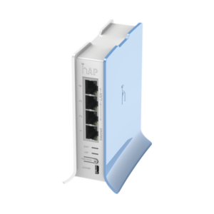 (hAP lite TC) 4 Puertos Fast Ethernet, Wi-Fi 2.4 GHz 802.11 b/g/n y base tipo Torre