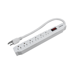 Multicontacto con Supresor de Picos 450 Joules, Voltaje de Entrada: 127 Vca NEMA 5-15P, Con 6 Salidas NEMA 5-15R.