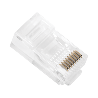 Bote con 100 Piezas de Plug Modular RJ45 Cat5e sin blindaje, chapado de oro a 30 micras para durabilidad extrema - Image 3