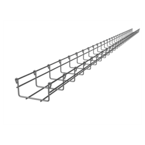 Charola Tipo Malla 66/100 mm, Acabado Electro Zinc, Hasta 105 Cables Cat6, Tramo de 3 Metros