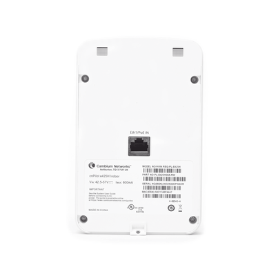 Access Point WiFi cnPilot e425H Indoor Wall Plate, doble banda, Wave 2, antena beamforming, 2 puertos de salida (1x PoE Gigabit y 1x Ethernet Gigabit) - Image 9