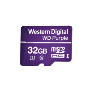 Memoria microSD de 32GB PURPLE, Especializada Para Videovigilancia, 10 VECES MAYOR DURACIÓN, 3 AÑOS DE GARANTIA