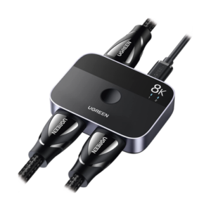 Conmutador HDMI 2.1 8K @60Hz | HDMI Splitter 2 Entradas a 1 Salida | Soporta 4K @120Hz 1080P @240Hz 3D | HDR Dolby | Alta Velocidad 48Gbps | Formatos de Audio LPCM/DTS/DSD, 2,0/2,1/5,1/7,1 canales.