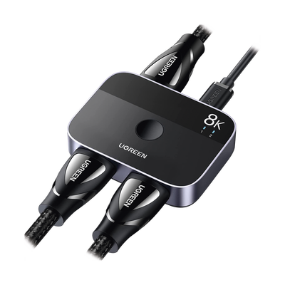 Conmutador HDMI 8K @60Hz HDMI Splitter Entradas a Salida  Soporta 4K @120Hz 1080P @240Hz 3D HDR Dolby Alta Velocidad 48Gbps  Formatos