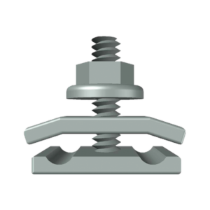 Kit 1 versión light para unir tramos de charola MallaFils, con acabado Electro Zinc