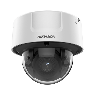 Domo IP 8 Megapixel / Lente Mot. 8 a 32 mm / DARKFIGHTER / WDR 120 dB / IK10 / IR 30 mts / Conteo Facial / Detección Facial / Interior / PoE / Búsqueda por Atributos / Micrófono Integrado