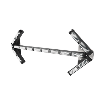 Barra de luces LED en flecha de doble cabezal en una sola pieza Director de tráfico de 53.8 pulgadas, iluminación color ámbar.