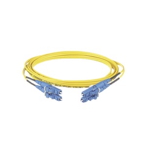 Jumper de Fibra Optica Monomodo 9/125 OS2, LC-LC Duplex, OFNR (Riser), Color Amarillo, 10 Metros