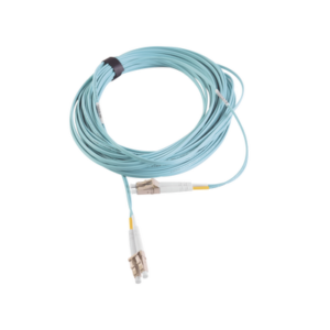 Jumper de Fibra Óptica Multimodo 50/125 XGLO OM3, LC-LC Duplex, OFNR, Color Aqua, 7 Metros