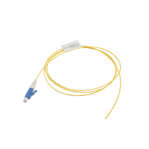 Pigtail de Fibra Óptica LC/UPC Simplex, Monomodo OS1/OS2 XGLO, OFNR, Color Amarillo, 1 Metro