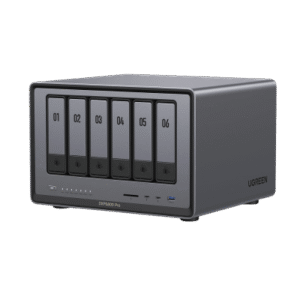 NAS UGREEN NASync DXP6800 Pro / Intel Core i5-1235U 10 Núcleos / 6 Bahías SATA + 2 M.2 NVMe / 2 Puertos Thunderbolt 4 / 2 Puertos 10GbE / 8K HDMI / PCIe 4.0 x4 / DDR5 Hasta 64GB / Compatibilidad Multiplataforma